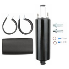 New Universal High Flow Pressure External Inline 255lph Fuel Pump Gsl392 Black