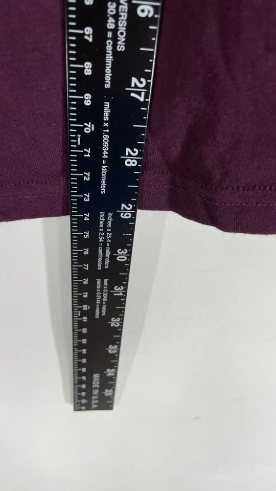 Blusa para mujer Lon Tall Sally Top cuello llave manga larga semi transparente púrpura M. Foto 2 de 4