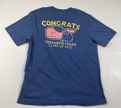 Vineyard Vines Congrats Class of '22 Blue Pocket Tee T-shirt Men's