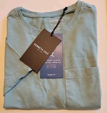 NEW Kenneth Cole Active Mens Heather Green Tech Pocket Tee T-shirt Sz Medium