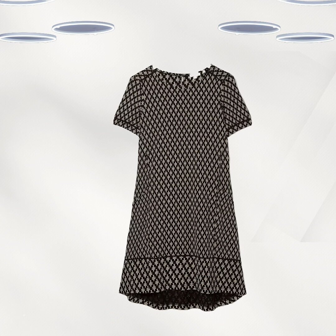 Ex Fat Face Women's Short Sleeve Simone Geo Print Jersey Dress in Black |  eBay
