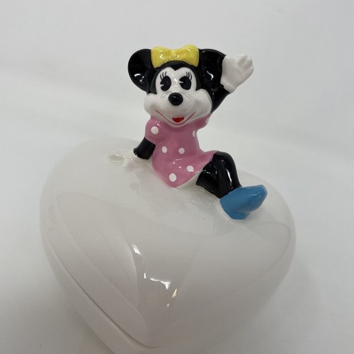 Vintage Minnie Mouse Schmuckschatulle Herz Schmuckschatulle Disney Japan ca. 70er Jahre - Bild 12 von 20