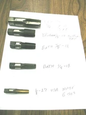 LOT OF 5  Pipe TAPS SEE PICTURES FOR MORE INF
