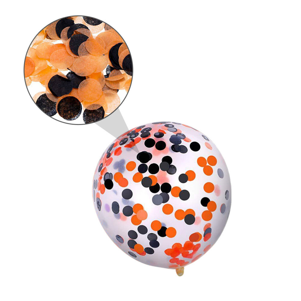 15 Pcs Halloween Birthday Balloons Party Balloons Orange Black Balloons