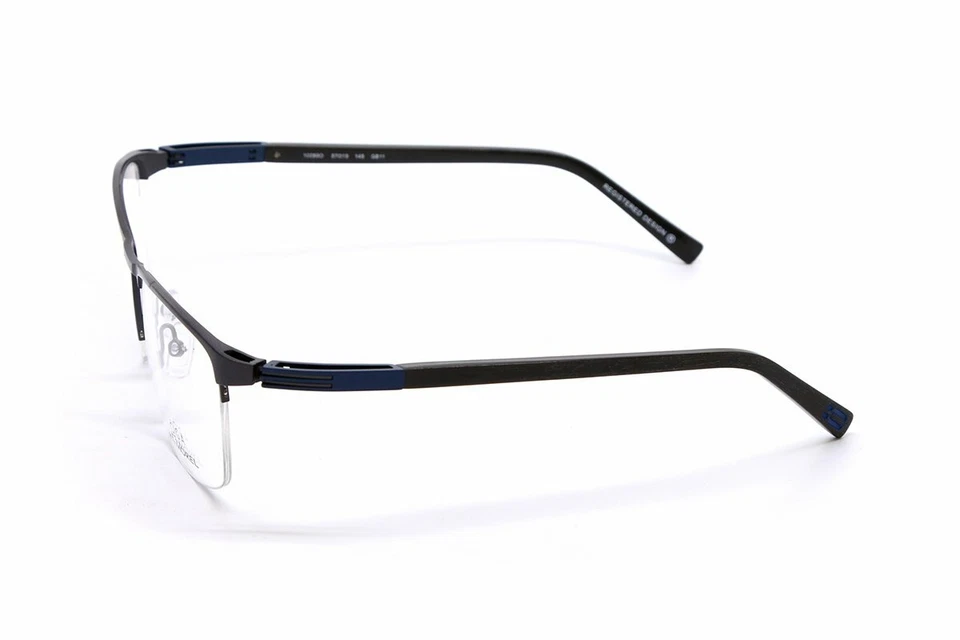 Marco óptico de metal semi borde gris GB11 OGA Morel 10089O 57-19-145 RX Foto 2 de 2