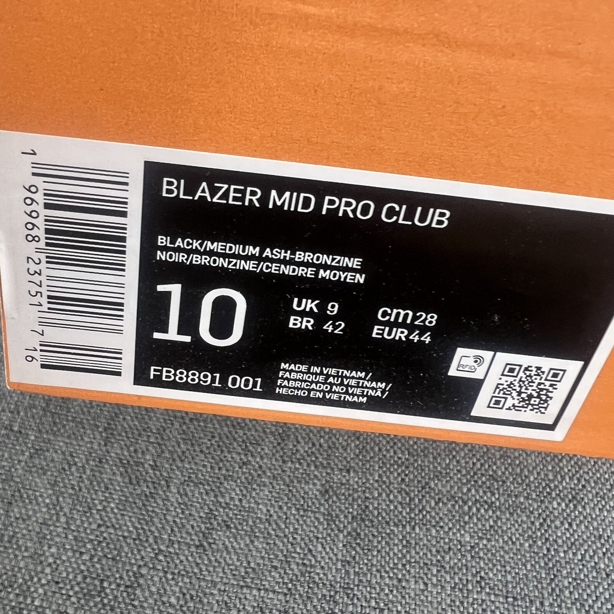 Nike Blazer Mid Pro Club Men Size 10 Shoes Black Bronzine Nike Blazer Mid Pro Club Men Size 10 Shoes Black Bronzine