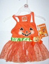 Simply Dog Girlie Pumpkin Tutu Dress Pet Dog Halloween costume NWT XS