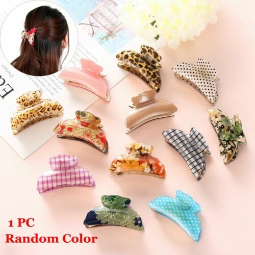 2Pcs Large Plastic Non-slip Hair Claw Clips Hairpin Clamp With Inner Teeth For Women Girls(Black Brown