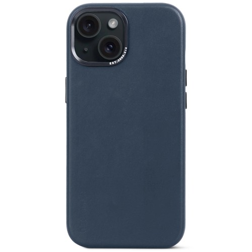 Coque arrière en cuir DECODED pour iPhone 15 Pro (3 couleurs : argile, véritable marine et marron) - Photo 7 sur 14
