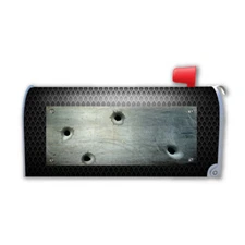Black Mesh with Bullet Holes Design Mailbox Cover Magnet