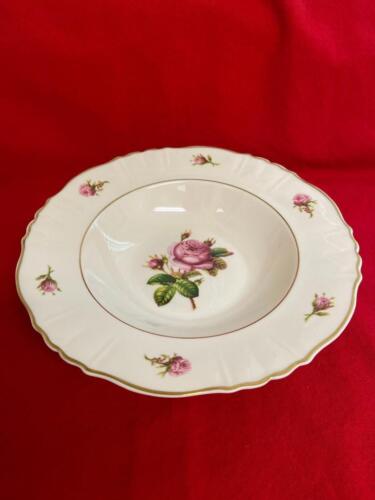 Vintage Victoria Pink Roses Rim Soup Bowl 8" Syracuse China Federal USA - Picture 1 of 6
