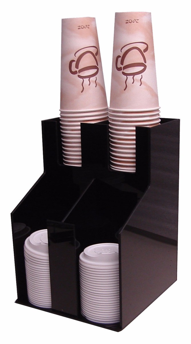 Soda Cup & Lid Dispenser Rack – Organize Cups, Lids, Condiments For Office Or Breakroom