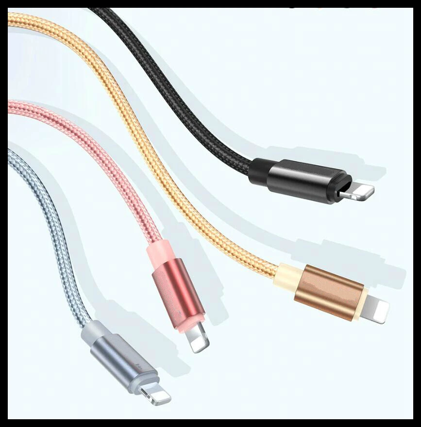 Braided USB Charger Phone Cable Data Cord For iPhone 14 13 12 11 Pro Max XR iPad - image 3 of 4