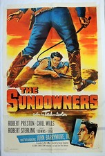 Original 'The Sundowners' 1952 Western Movie Poster - John Barrymore Jr.