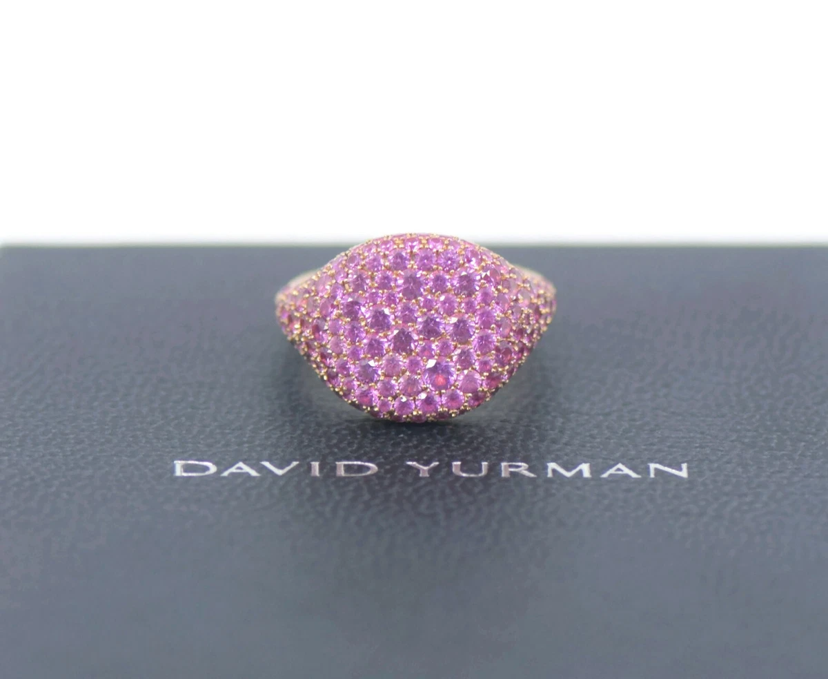 David Yurman Pink Sapphire 18K Rose Gold Ring Size 5 eBay