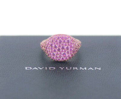David Yurman Pinker Saphir 18K Roségold Ring Größe 5