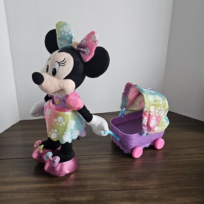 Disney Junior Minnie Mouse Waggin' Wagon Talks & Sings Puppy Stroller No Puppy