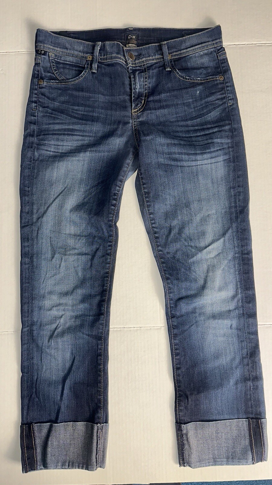 Citizens Of Humanity Dani Cropped Straight Leg Lowrise Blue Denim Women 27