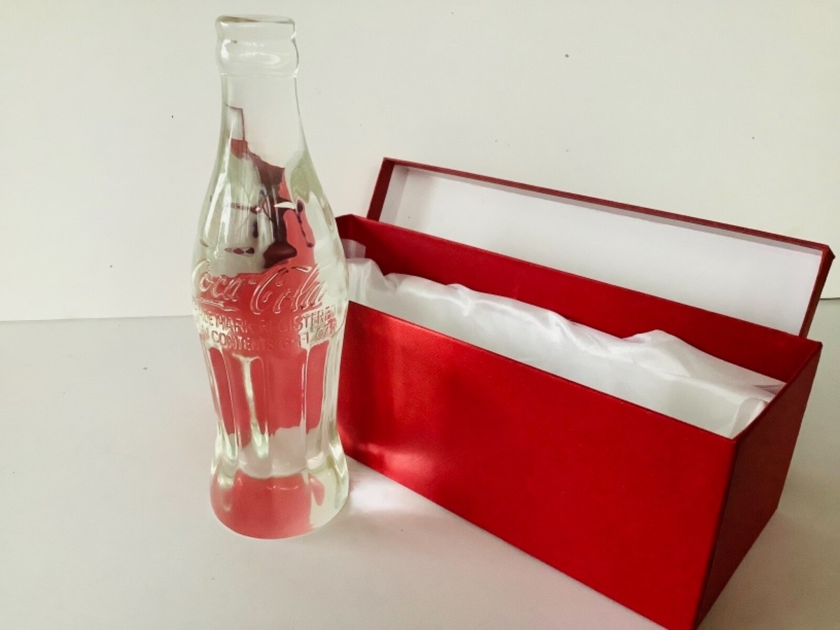 Coca-Cola コカコーラ　クリスタルボトル　非売品 Coca Cola Full Lead Crystal Bottle New In Box *NEW!* Never