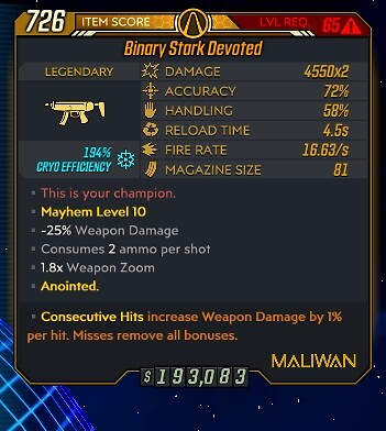 Borderlands 3 🔥Buy 1, Get 1 Free🔥 Any Level 72 SMGs - Any Anointment DLC4 - Picture 141 of 225