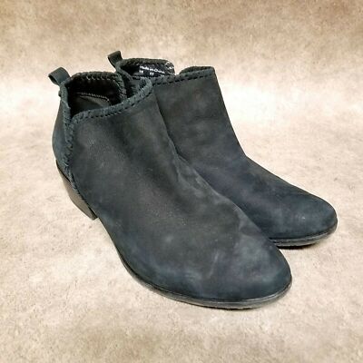 J.R Womens Size 9 Black Slip On 2'' Heeled Ankle Boots