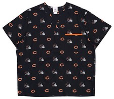 Fabrique Innovations NFL Unisex Chicago Bears Repeat Team Logo Scrub Top