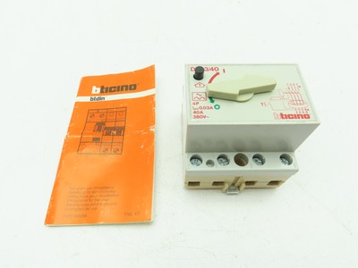 Bticino D743/40 Circuit Breaker Switch 4-Pole 40 Amp 380V Residual