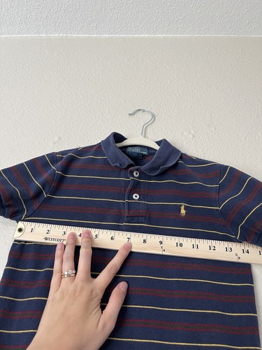 Polo Ralph Lauren Boys 6 Striped Polo Shirt Short Sleeve 100% Cotton Vtg - Picture 6 of 7