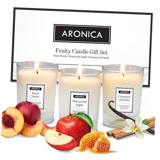 Candles for Home Scented, Fall Candle Basket Decor, Gifts for Baby Fruity-image