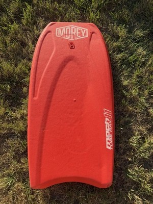 Morey Mach 11Tube Rail - Red and faux wood grain Body Boogie Board