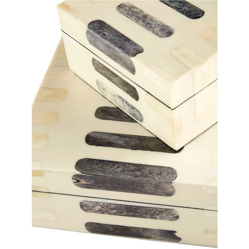 Cyan Design 11148 Manscala Grey and Ivory Container, Small - Picture 3 of 3