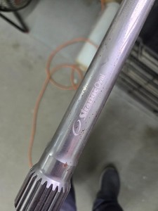Strange Oval gun drilled REM polished axle, 35in x 1.145
