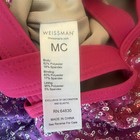 Weissman Girls Pink Sequin Long Sleeve Dance Leotard Unitard Size MC — photo 3