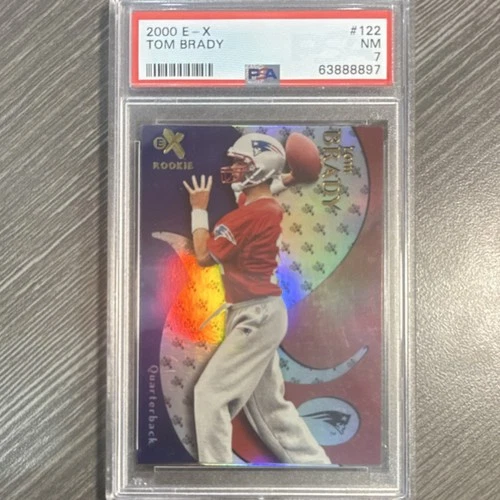 2000 Fleer E-X Tom Brady #122 Rookie Serial Numbered /1500 PSA 7 Patriots NFL