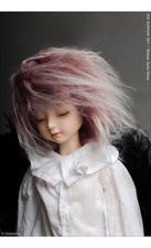 Dollmore Middle Cut wig of MSD 7-8 inch Mohair Free Style Wig Mix.Wine 