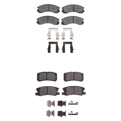 For Mitsubishi Lancer 09-15 R1 Concepts Optimum OEp Front & Rear Brake Pad Set