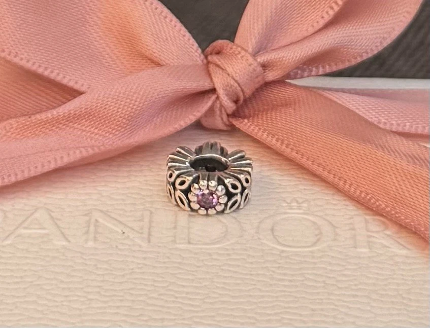 Original Pandora Charm, Spacer „Sparkling Forrest“ lila, silber 925, #791224CFP - Bild 2 von 2