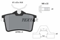 Textar Textar BremsbelÄGe Hinten Citroen Berlingo Peugeot 308 SW Partner Kasten