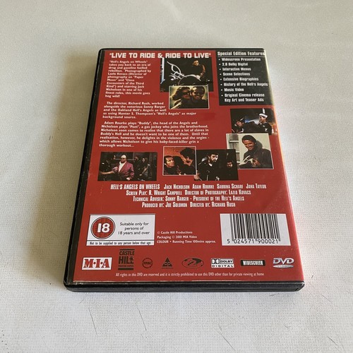 Hells Angels On Wheels 1967 DVD - Jack Nicholson - Region 2 - Picture 2 of 4
