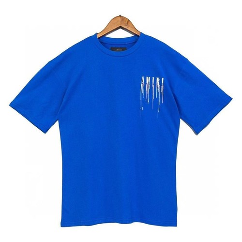 Amiris Paint Drip Core Logo Crew Neck T-Shirt Loose Short Sleeves - Picture 11 of 27