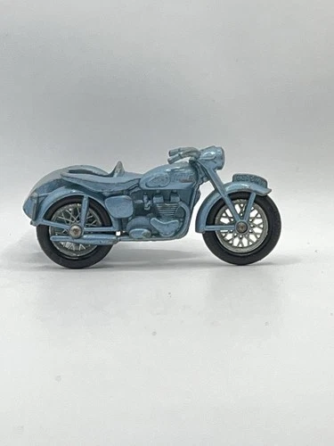 MATCHBOX LESNEY TRIUMPH T110 Light Blue Motorcycle/sidecar,  c1960