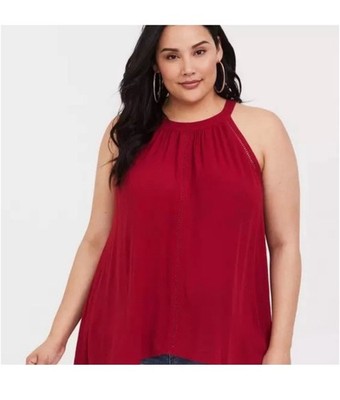 Torrid Size 2 Gauze Goddess Neck Tank