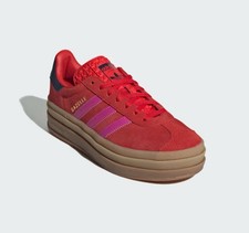 Taglia 7.5W/6.5Y - Sneakers Adidas Gazelle Bold Rosso Lucido Fucsia con