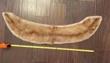 Vintage Mink Fur Collar 27-29" Long Blonde Lined No Bald Patches Wide