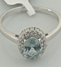 925 Sterling Silver MINT KYANITE ROUND CUT SOLITAIRE-ACCENT GEMSTONE Ring Size 8