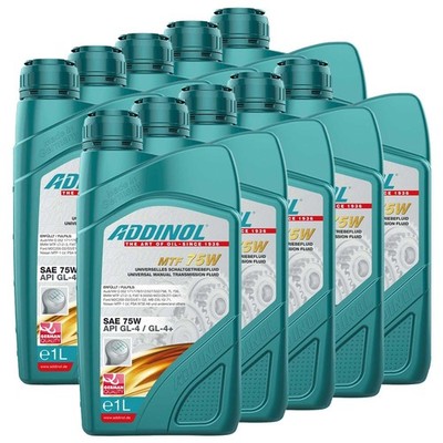Getriebeöl ADDINOL 75W Multi Transmission Fluid 75 W 10 X 1 Liter für VW Passat