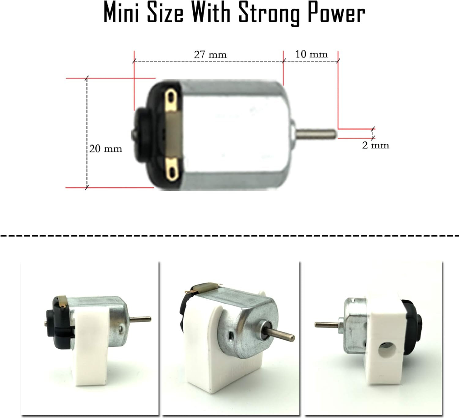 6 Set Rectangular Mini Electric 1.5-3V 24000RPM DC Motor with 84 Pcs Plastic Gea