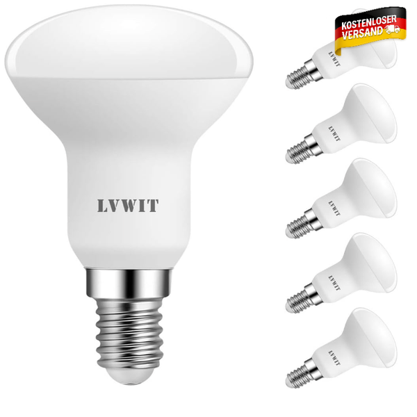 Led Reflektorlampe E14 R50 4,9W 470Lm 6500K Kaltweiß 6Er Pack Ersatz 40W Dimmbar-image