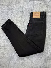 Vintage 90s Levis 512 Black Denim Jean Womens 28x28 Slim Fit Straight USA Made