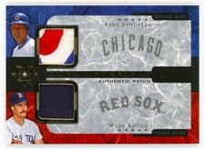 2005 Ultimate Materials Ryne Sandberg/Wade Boggs Dual Game Used Logo Patch 10/10